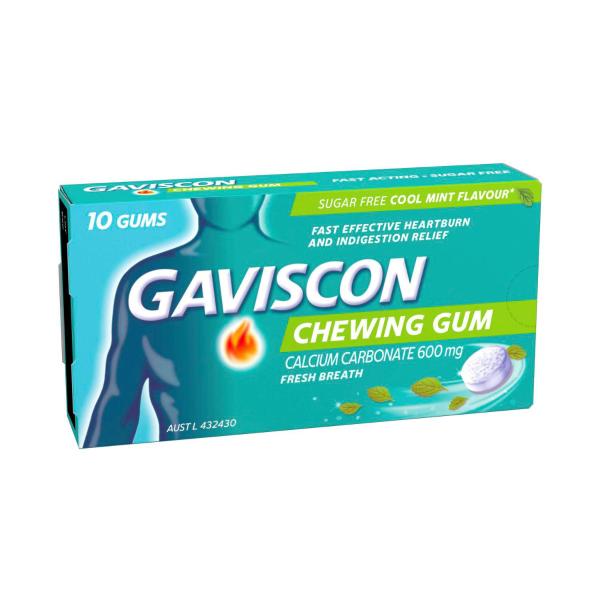 GAVISCON CHEWING GUM COOL MINT 10PK