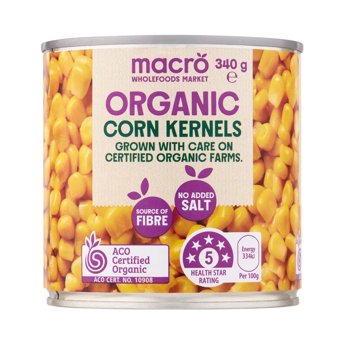 Macro Organic Corn Kernels 340g
