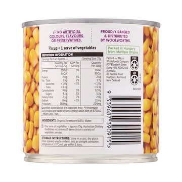 Macro Organic Corn Kernels 340g