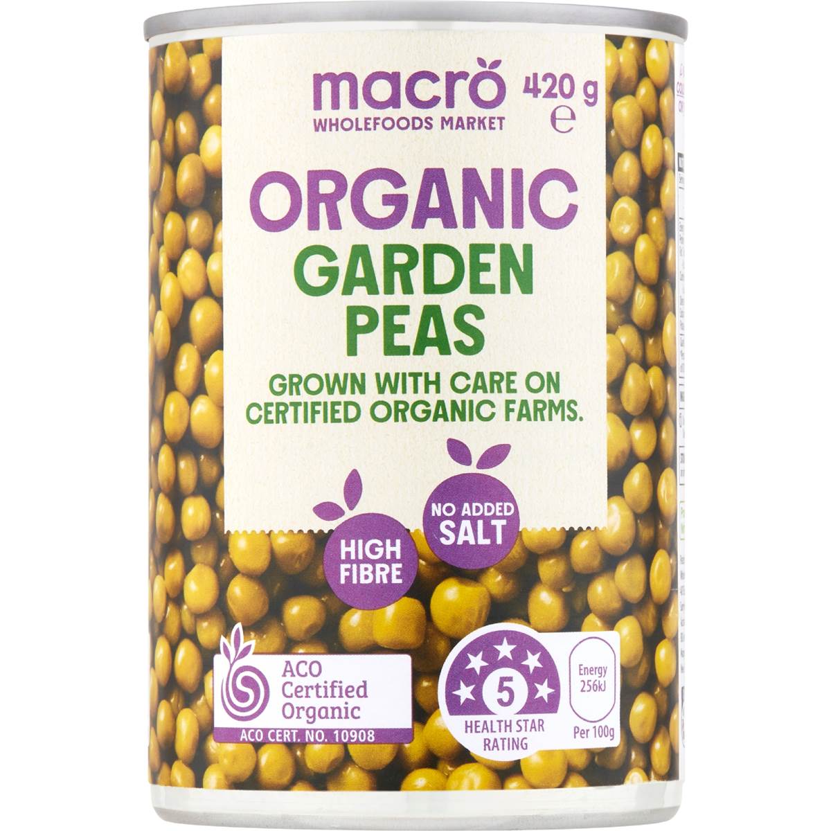 Macro Organic Garden Peas 420g