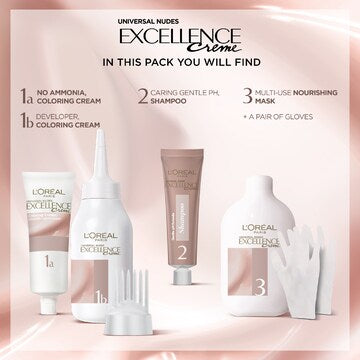 L'Oreal Paris Paris Excellence Creme Nudes 3U Universal Dark Brown each