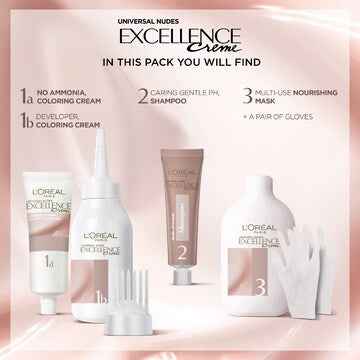 L'Oreal Paris Paris Excellence Creme Nudes 3U Universal Dark Brown each