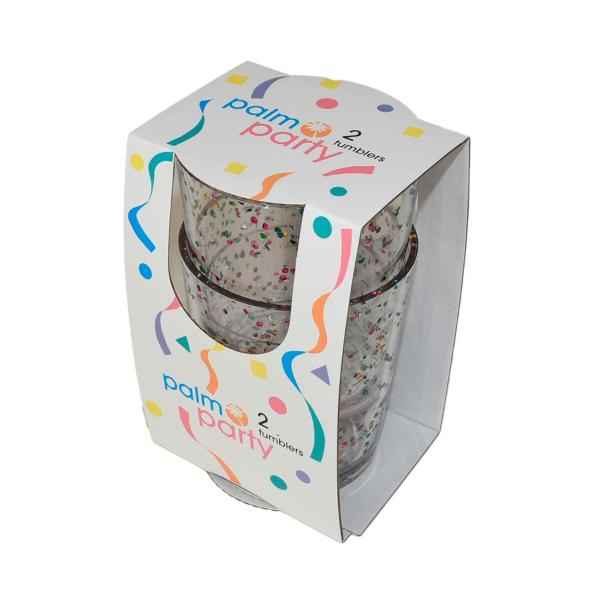 PALM ALFRESCO SPARKLE PARTY WHISKY TUMBLER