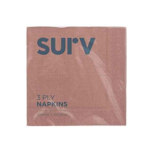 SURV 3PLY PATTERNED SERVIETTE