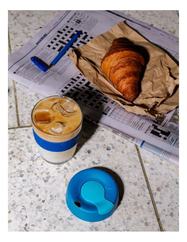 Brew, Reusable Glass Cup M 12oz/340ml in Eventide