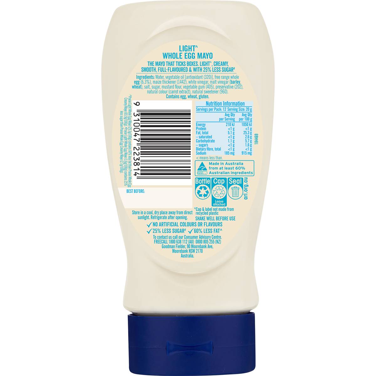 Praise Whole Egg Light Mayo 250g