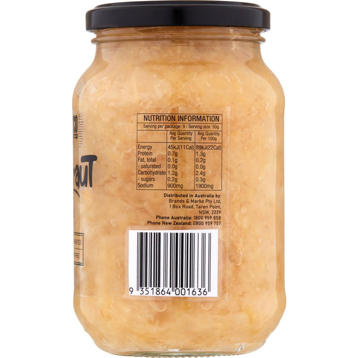 Bryne Co Sauerkraut With Garlic & Pepper 460g