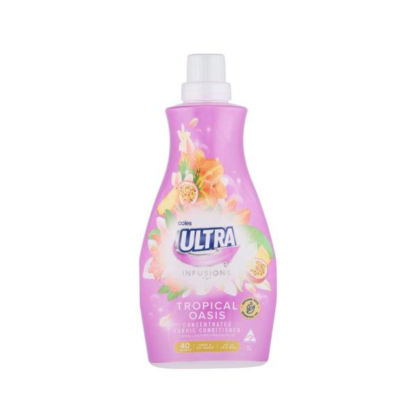 COLES ULTRA TROPICAL OASIS FABRIC CONDITIONER 1 LITRE