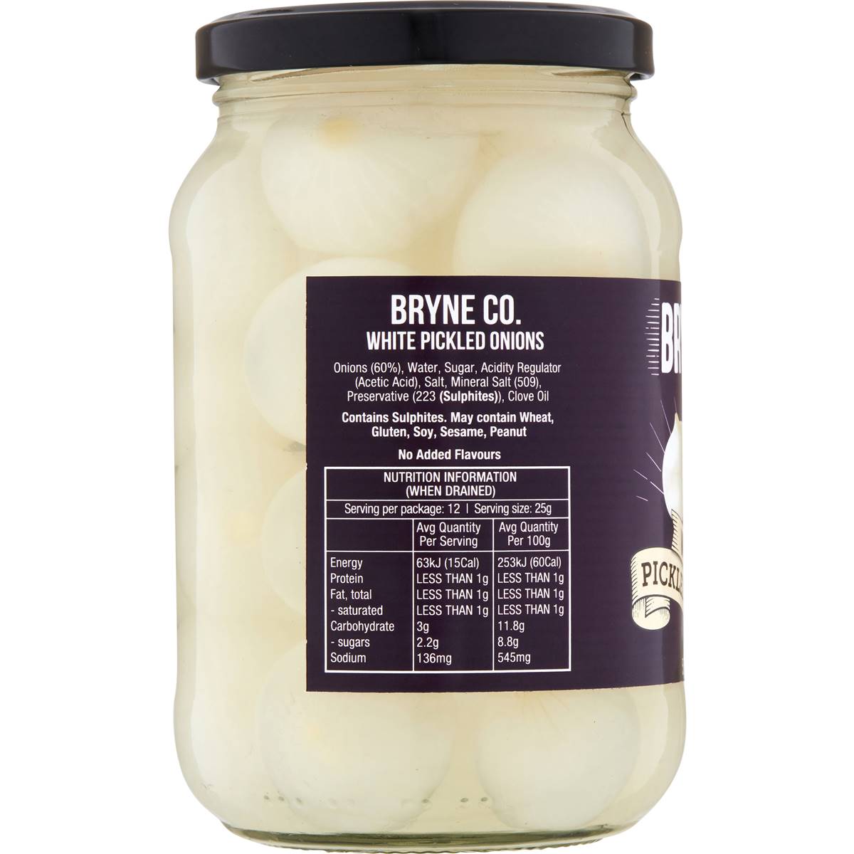 Bryne Co White Pickled Onions 500g