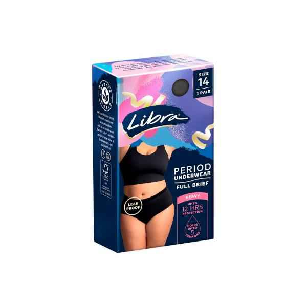 Period Underwear Full Brief Black Size L