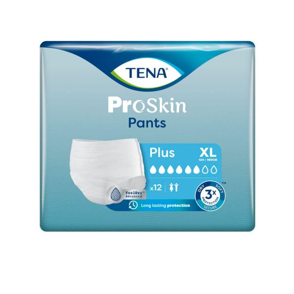 TENA PROSKIN PLUS PANTS SIZE XL 12 PACK