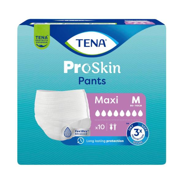 TENA PROSKIN MAXI PANTS SIZE M 10 PACK