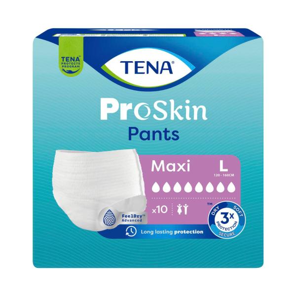 TENA PROSKIN MAXI PANTS SIZE L 10 PACK