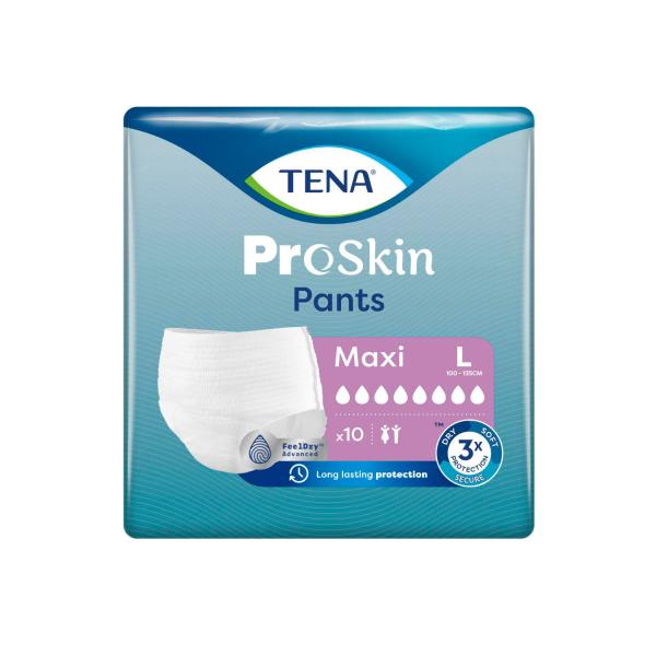 TENA PROSKIN MAXI PANTS SIZE L 10 PACK