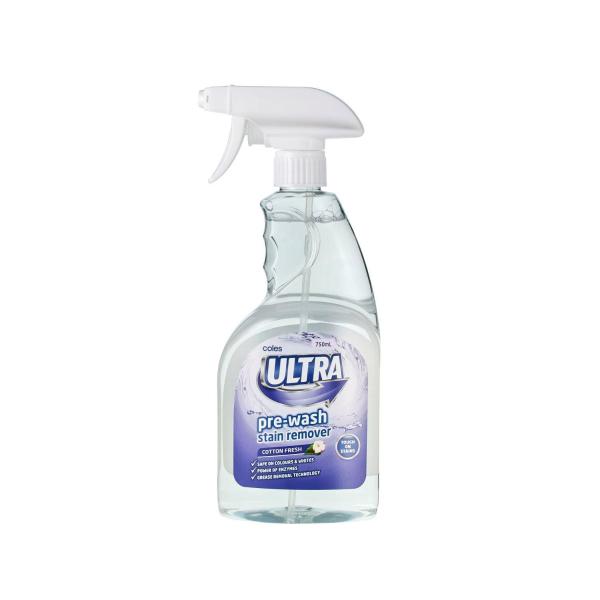 COLES ULTRA PRE WASH STAIN REMOVER 750ML