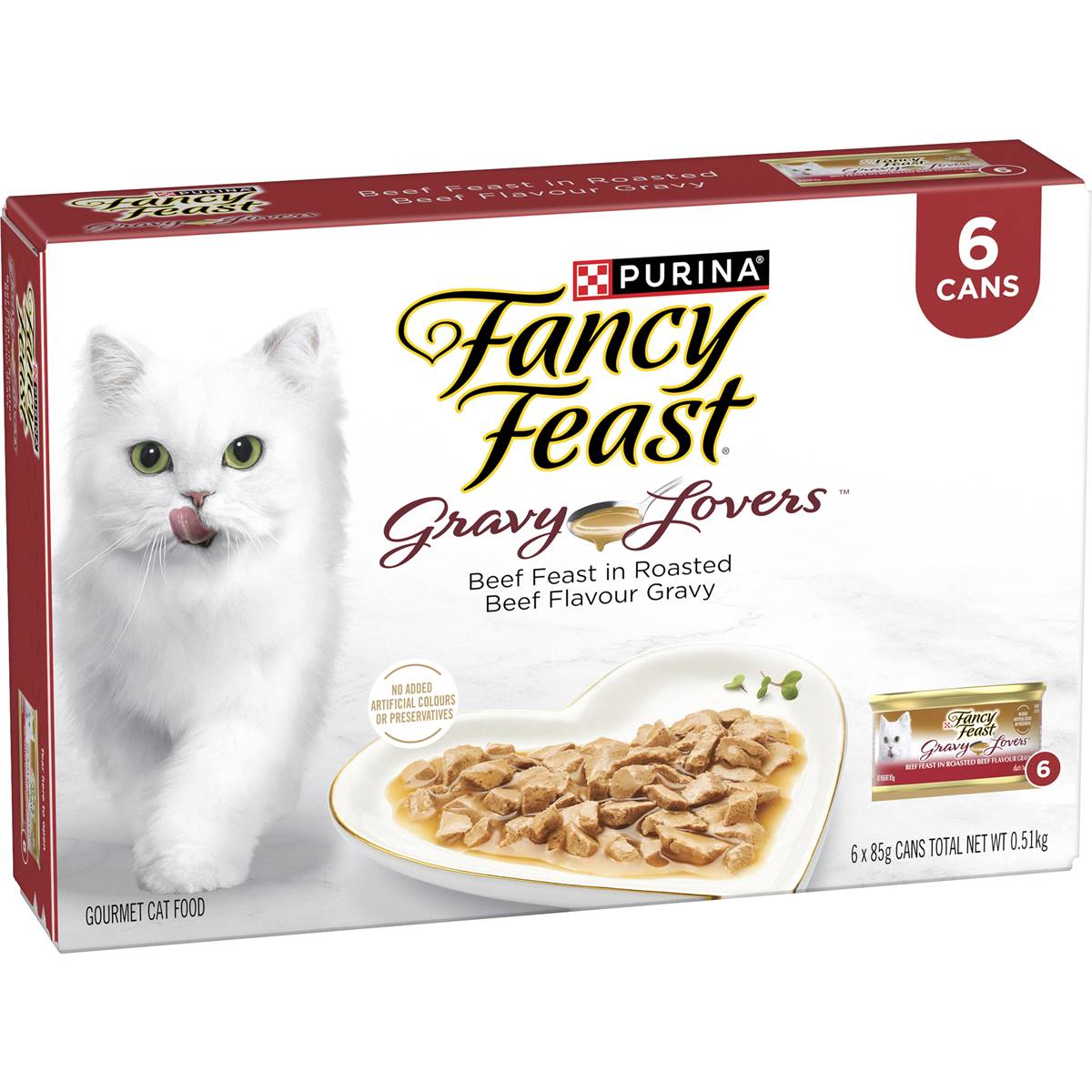 Fancy Feast Gravy Lovers Beef Cat Food 85g x 6 pack