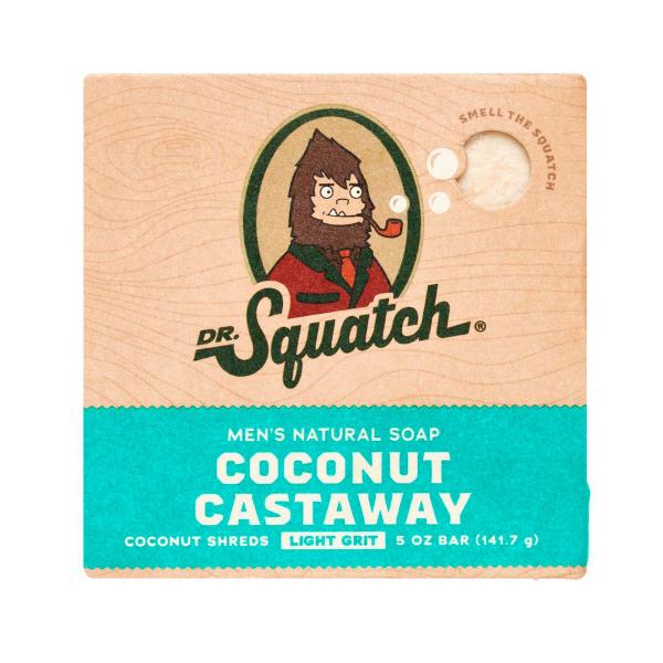DR SQUATCH COCONUT CASTAWAY BAR SOAP 141G