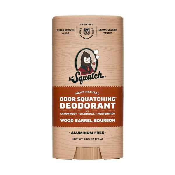 DR SQUATCH NATURAL DEODORANT WOOD BARREL BOURBON 75G