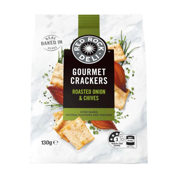 Gourmet Crackers Roasted Onion & Chives