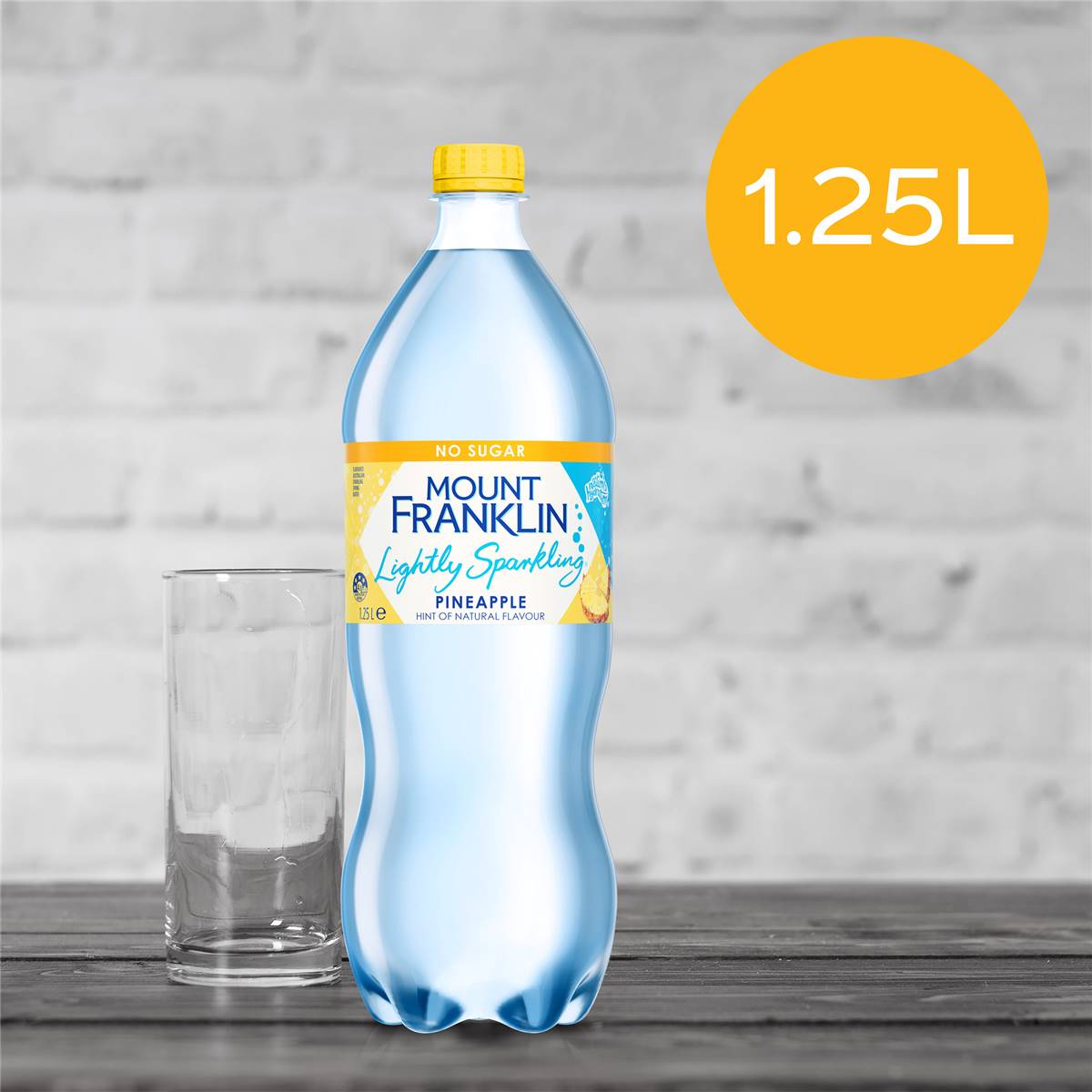 Mount Franklin Lightly Sparkling Water Pineapple 1.25L