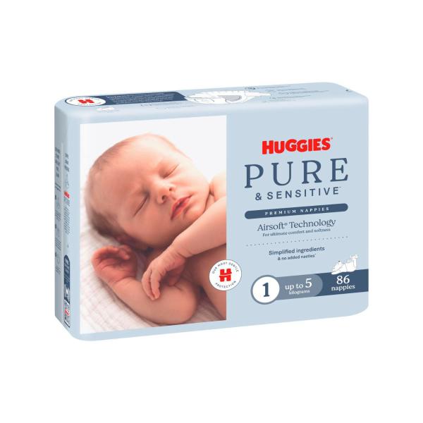 Pure & Sensitive Newborn Nappies Size 1
