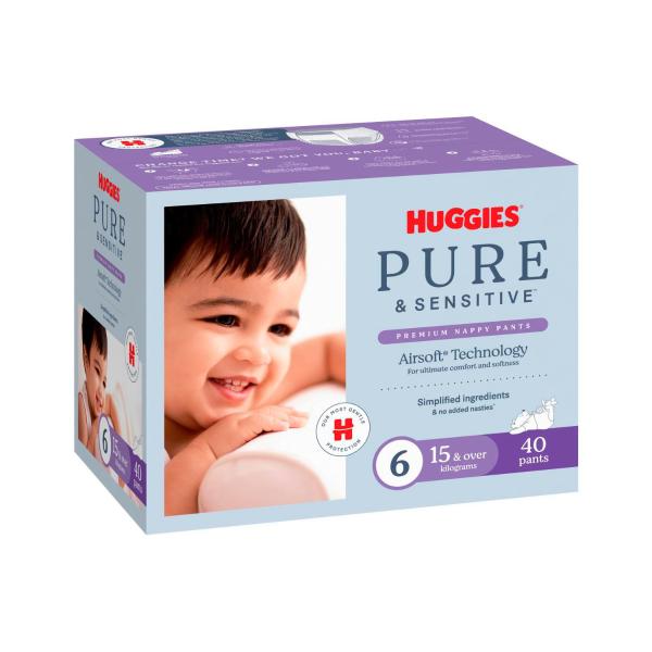 Pure And Sensitive Nappy Pants Size 6: 40 Pack