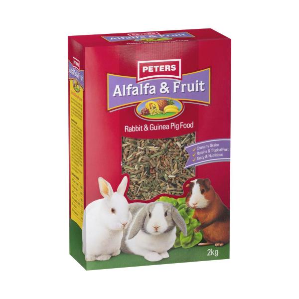 PETERS ALFALFA N FRUIT RABBIT GUINEA PIG 2KG