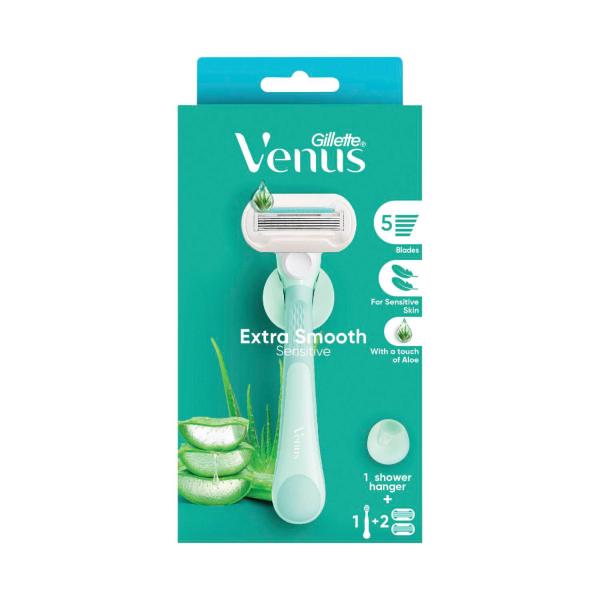 GILLETTE VENUS EXTRA SMOOTH SENSITIVE RAZOR KIT WITH 2 BLADES 1PK