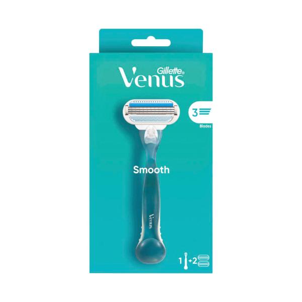 GILLETTE VENUS SMOOTH RAZOR KIT WITH 2 BLADES 1PK