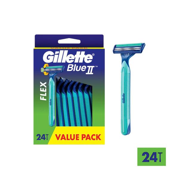 GILLETTE BLUE II DISPOSABLE RAZORS 24PK