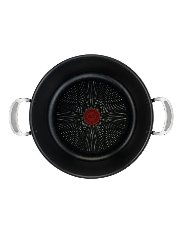 Induction Non-Stick Hard Anodised Big Batch Pan with Lid 30cm/7.2L in Grey