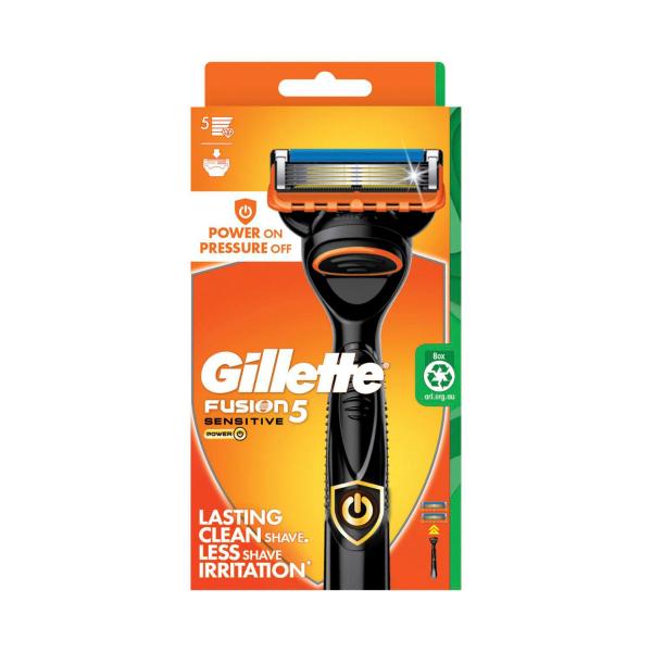 GILLETTE FUSION 5 POWER RAZOR KIT WITH 2 REFILL BLADES 1 EACH