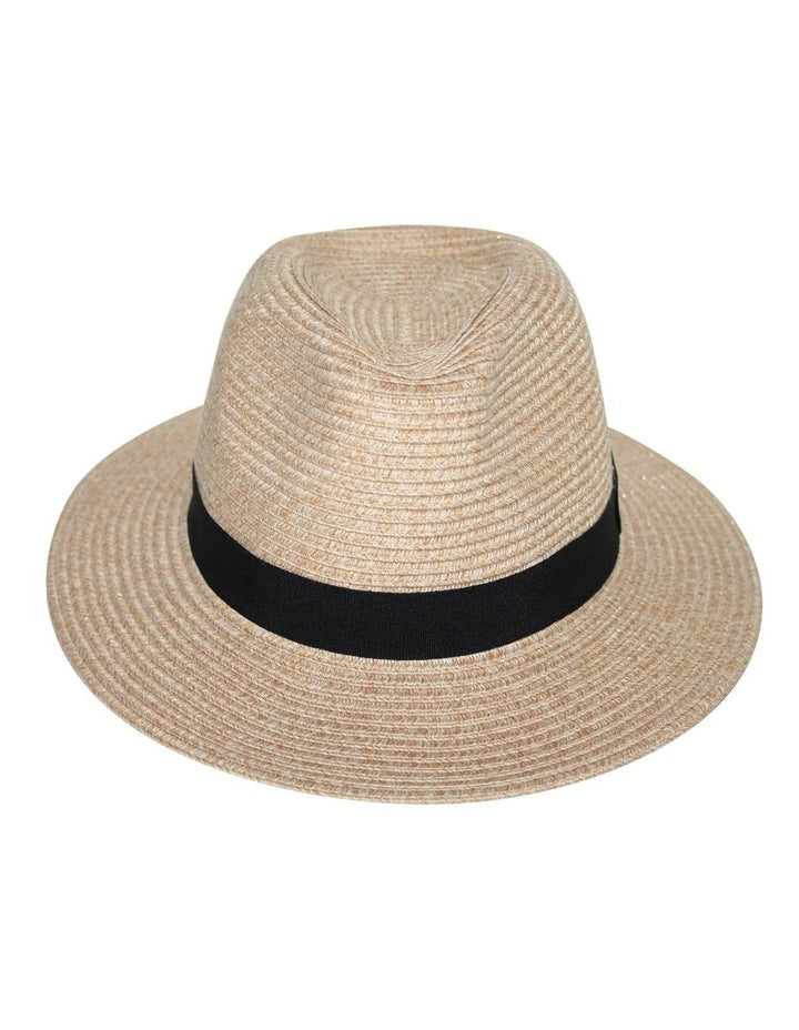 Pana Mate Flexibraid Fedora Hat in Natural
