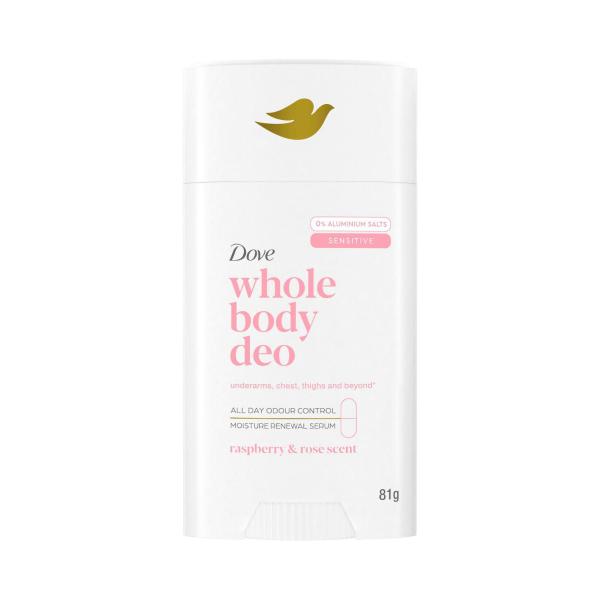 DOVE WOMEN WHOLE BODY DEODORANT STICK RASPBERRY ROSE 81G