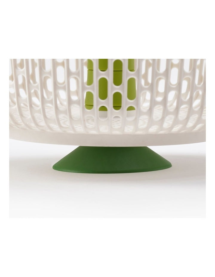 Spindola In-sink Salad Spinning Colander in White/Green