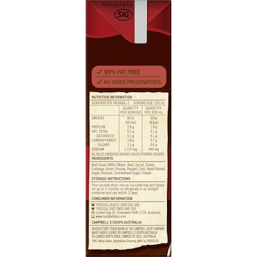 Campbell's Real Stock Beef 500mL