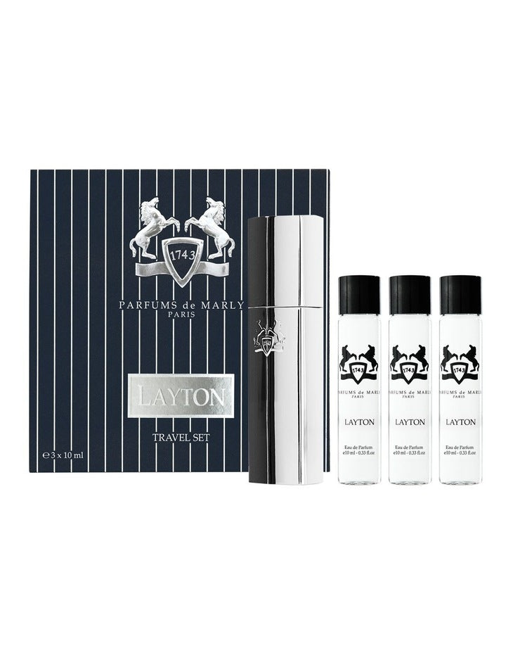 Layton EDP Travel Spray Set with 3 Pack 10ml Refill