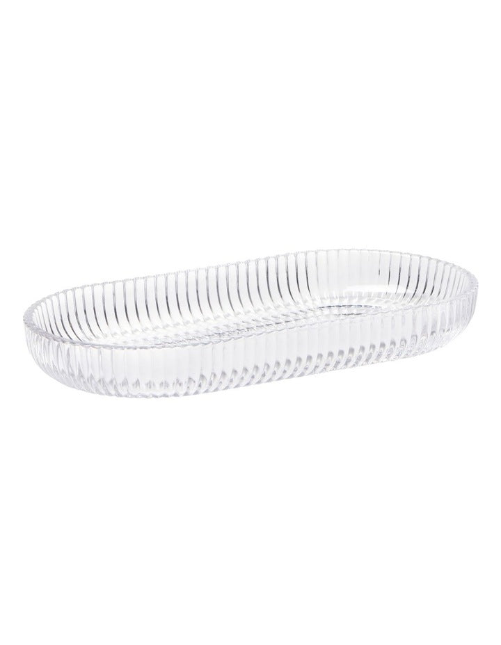 Ogin Platter Oval 28x15cm in Clear
