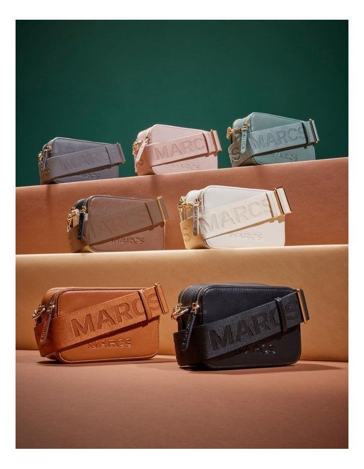 Budapest Black Camera Crossbody Bag