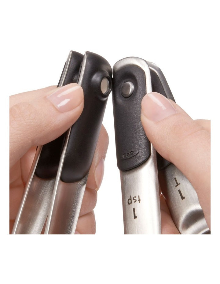 4 Piece Measuring Spoon Set in Silver