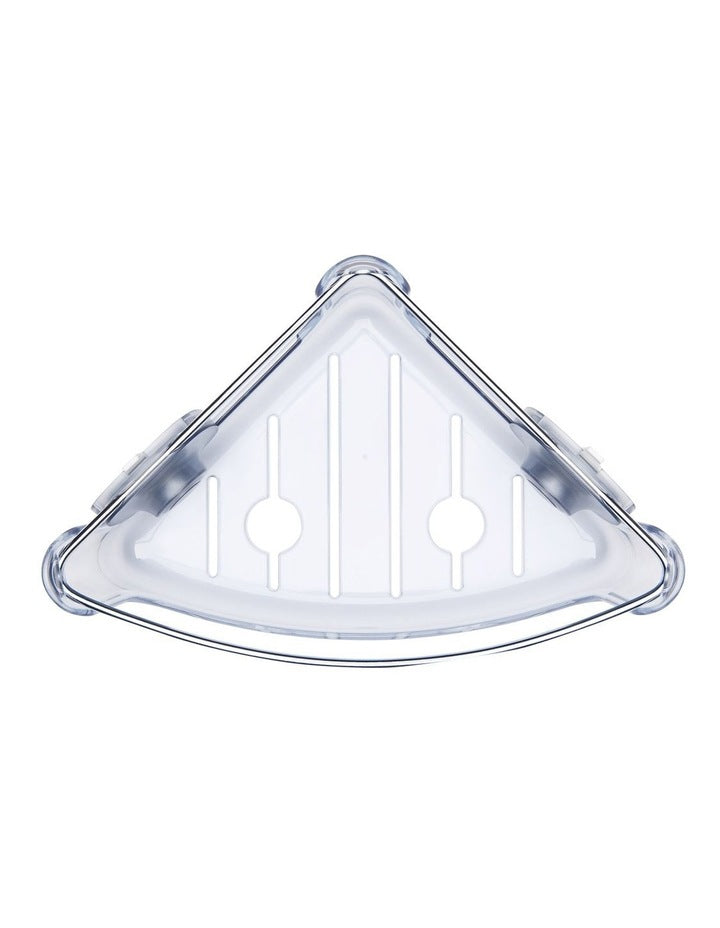 Strong Hold Suction Corner Basket in Clear