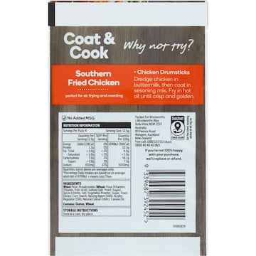 Woolworths Coat & Cook Seasoning Mix Southern Fried Chicken 50g