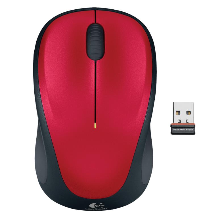 Logitech M235 Wireless Mouse (Red)