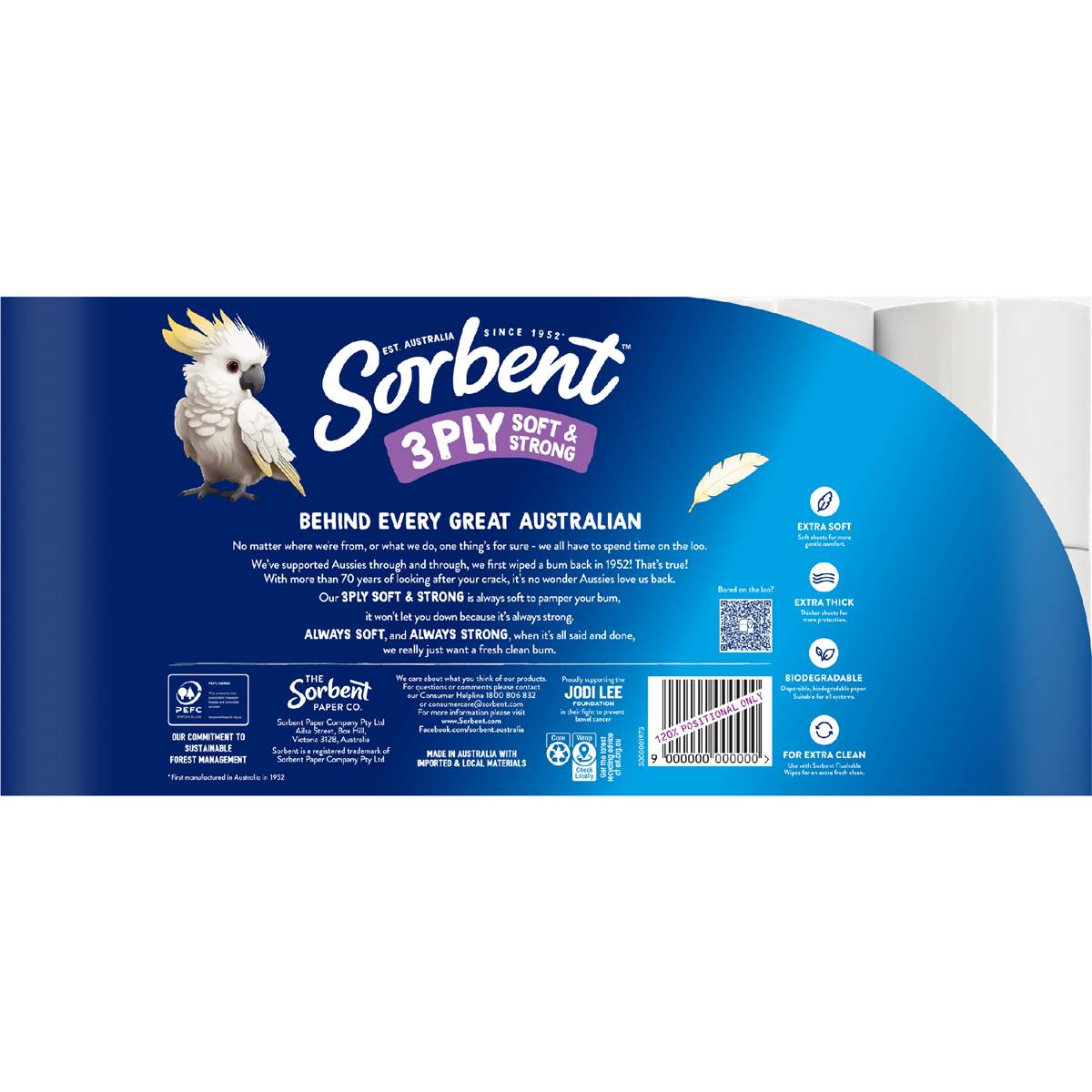 Sorbent 3PLY Silky White Toilet Paper 10 pack