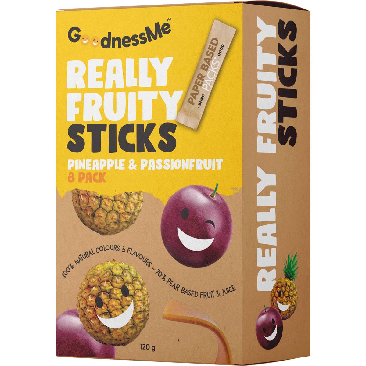 Goodness Me Really Fruity Sticks Pineapple & Passionfruit 8 pack