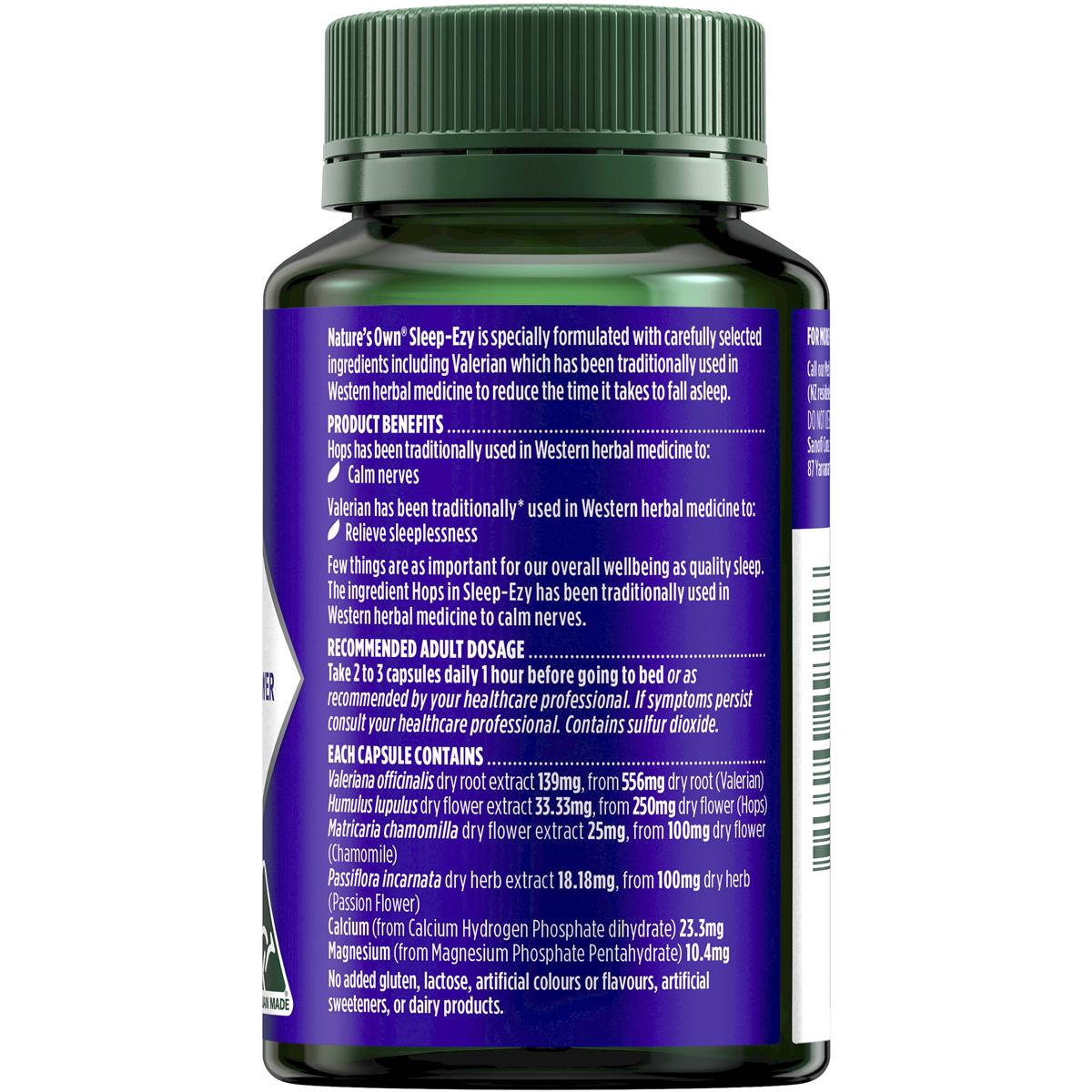 Nature's Own Sleep Ezy Capsules With Hops, Valerian + Chamomile 100 Pack