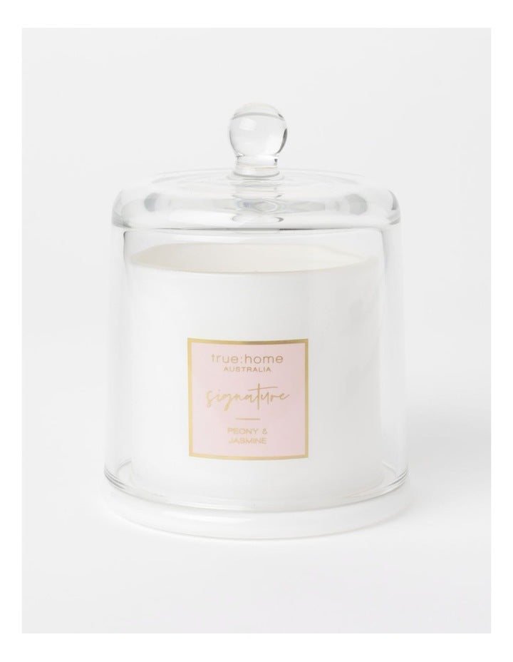 Peony & Jasmine Candle With Cloche