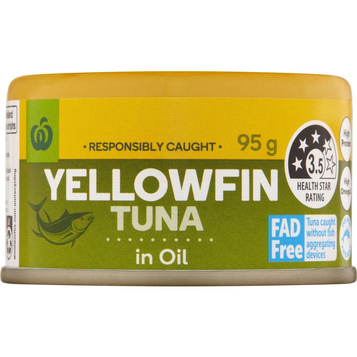 Woolworths Yellowfin Tuna In Oil 95g
