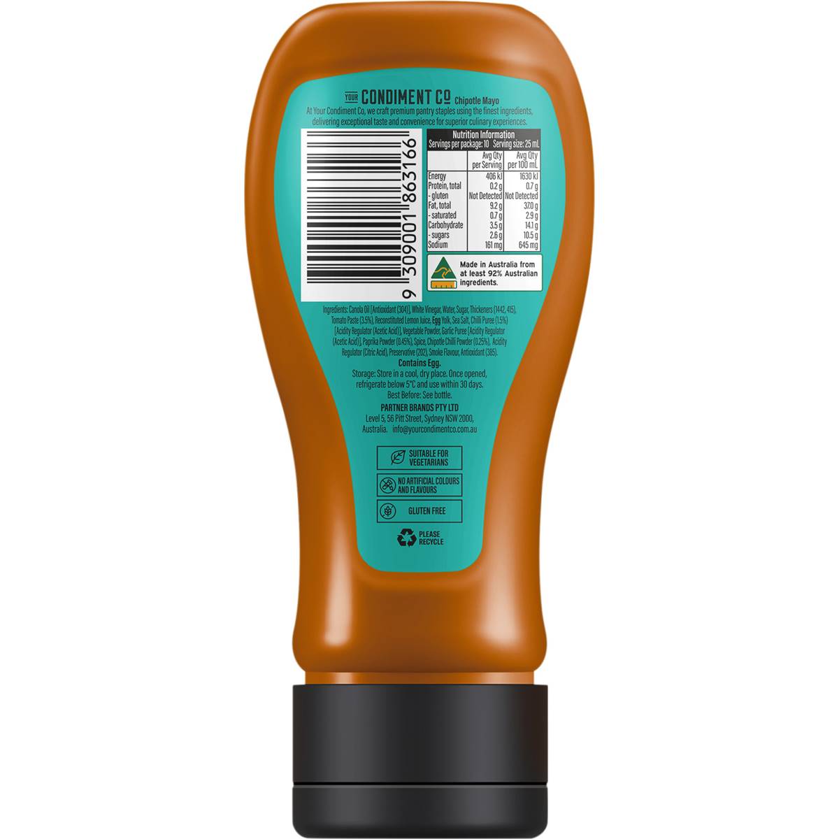 Your Condiment Co Chipotle Mayo 250mL