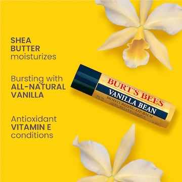 Burt's Bees Moisturising Lip Balm Vanilla Bean 4.25g